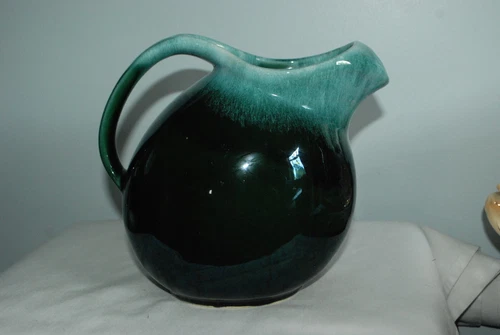 Hull Pottery Green Agate Oven Proof Pitcher