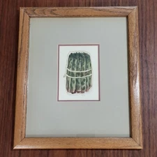 Framed Etching Asparagus Signed Morrison Small