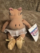 Disney Store Bean Bag Plush Fantasia Alligator And Hippo 9"  10" New Tags