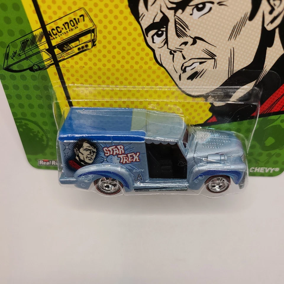 HOT WHEELS 2014 STAR TREK CUSTOM '52 CHEVY BLUE SCOTTY - Image 3 of 4