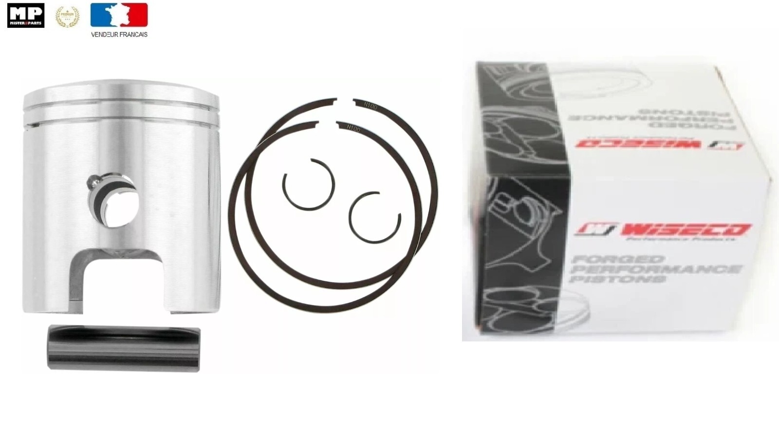 Kit piston forgé Wiseco 49,50mm pour Suzuki RM 80 et GT 80