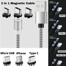 3 in 1 Universal Magnetic USB Charging Cable For iPhone Type C Micro USB