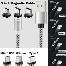 3 in 1 Universal Magnetic USB Charging Cable For iPhone Type C Micro USB