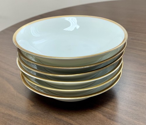Set of 26 Bassett Limoges Austria White China Gold Rim Plates Bowls And Tea Cups - Picture 7 of 15