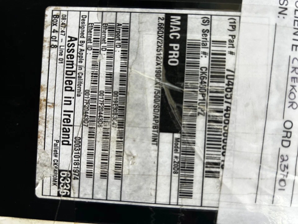 Mac Pro 2 x 2.66 GHz Dual-Core Intel Xeon 2 GB 667 MHz DDR2 FB-DIMM - 1Tb HD - Immagine 2 di 4