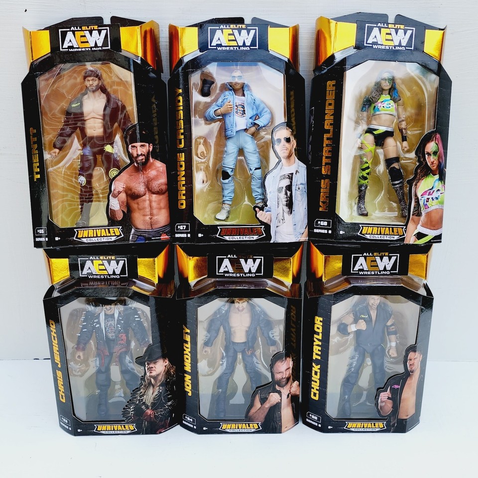 Huge Lot of 18 AEW Wrestlers Action Figures Series 5 / 8 / 9 Unrivaled