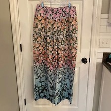 New Reiss Serena Floral Print Wide Leg Trousers Multicolored nwot 33547