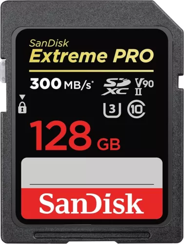 SanDisk Extreme Pro 128GB SD, 300MB/s, SDXC Memory Card - SDSDXDK-128G-GN4IN