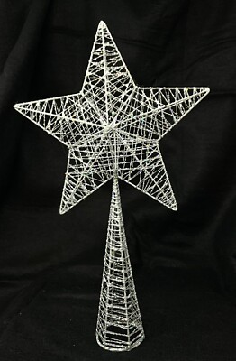 Christmas Tree Topper Large Silver Glitter Star Ikea Brand | eBay