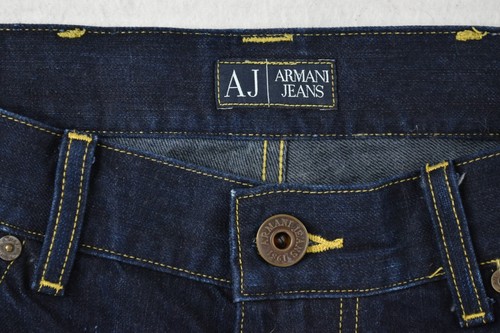 GA Armani Jeans Regular Straight Low Rise Dark Rinse Denim Herren Größe 33x30 - Bild 13 von 24