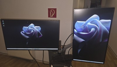 2x Viewsonic VA-2719-2k-smhd Monitore + Digitus Dual Monitor Mount