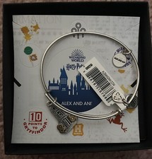 NEW Alex and Ani HARRY POTTER GRINGOTTS'S Silver Charm Bangle Bracelet NWT