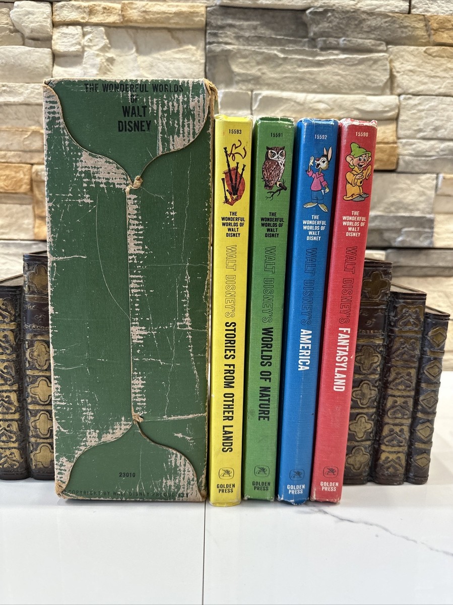 The Wonderful Worlds of Walt Disney 1965 4 Books Fantasy Land