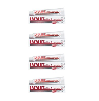 4x LACALUT WHITE & REPAIR Daily Medical Toothpaste 75ml