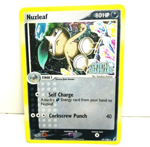 Nuzleaf 39/100 Reverse Holo EX Crystal Guardians Pokemon Card - Picture 1 of 4