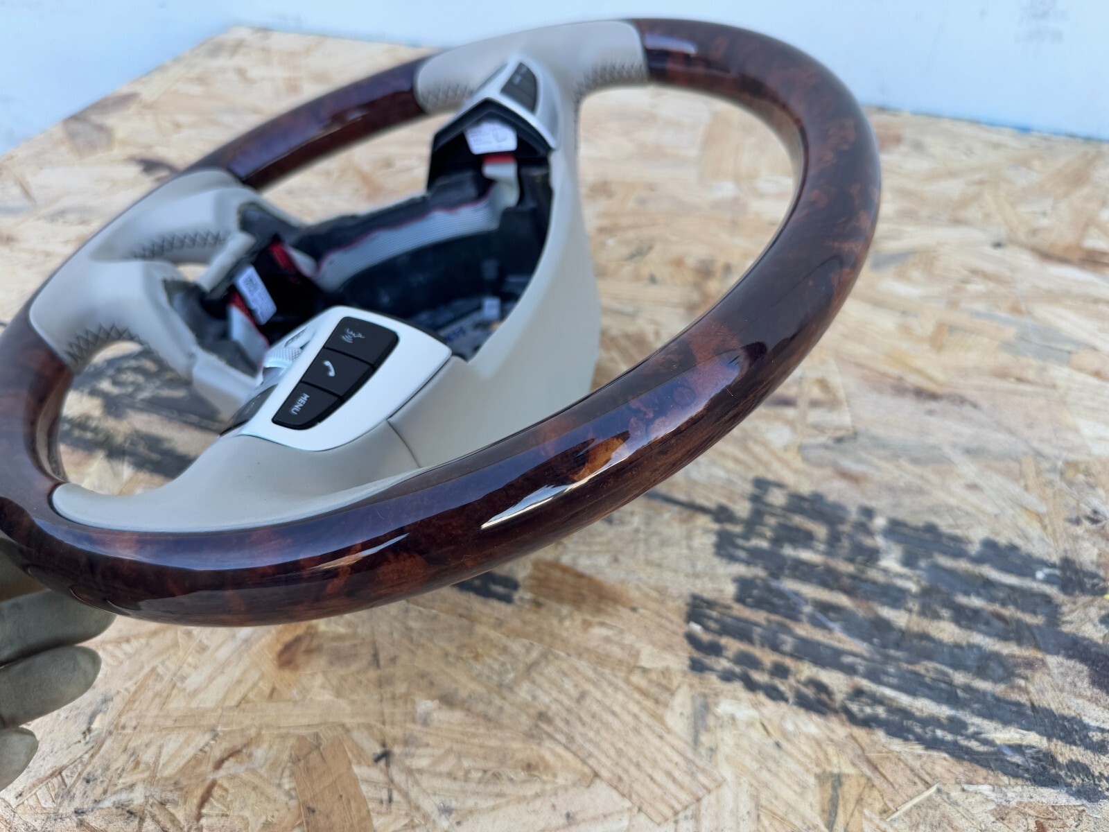 WOOD TAN LEATHER STEERING 3W0419093 BENTLEY FLYING SPUR OEM (2013-2018)