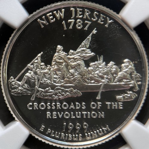 UNITED STATES. 1999, 25 Cents, Silver - NGC PF69 - New Jersey, Crossroads 003 - Picture 3 of 5