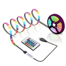 3.28ft USB LED Strip Lights, USB Rope Lights with 24 Keys Remote, DIY Indoor