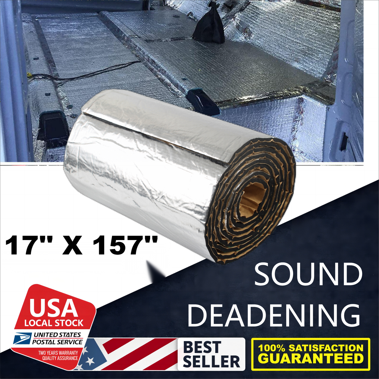 Noise Reduction Car Heat Shield Sound Deadener Floor Deadening Mat 17''x157''