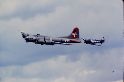 SEP 1986 Airplane Boeing B-17 Flying Fortress Mid Fligt EKTACHROME Slide RefH283