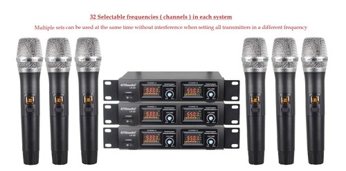 Sistema de micrófono de mano inalámbrico GTD Audio 32 canales seleccionables LX-22 - Imagen 5 de 5