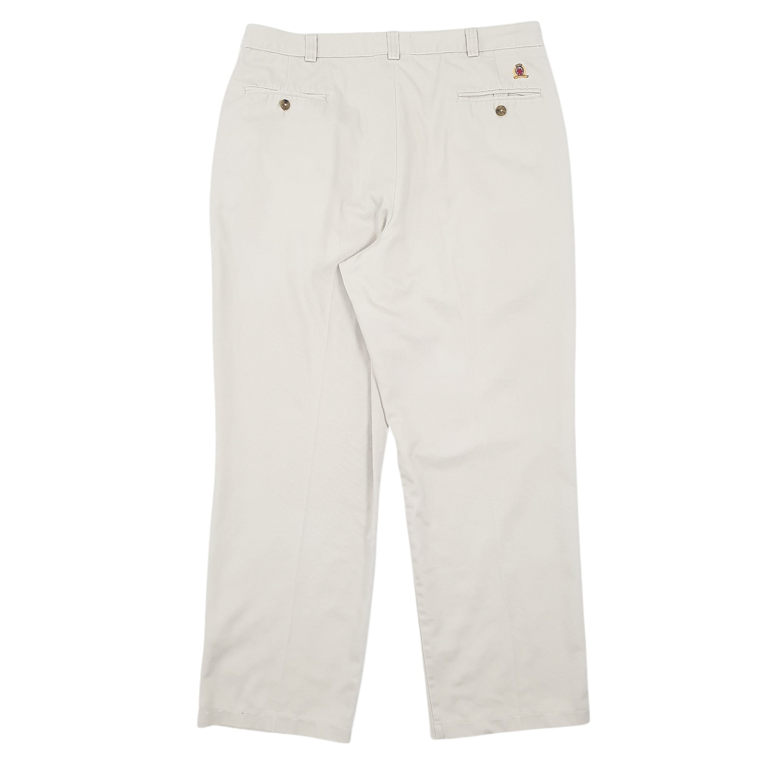 TOMMY HILFIGER Chino Trousers Cotton Beige Mens W36 L30 image 3