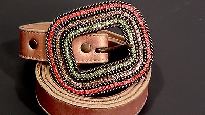 RHINESTONE WOMENS LEATHER BELT BRILLIANT JEWELED CRYSTAL  display picture 3