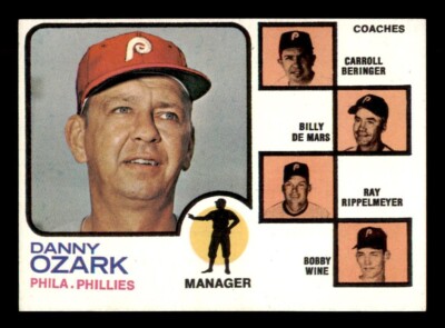 1973 Topps Baseball #486 Phillies Manager/ Coaches EX/MT