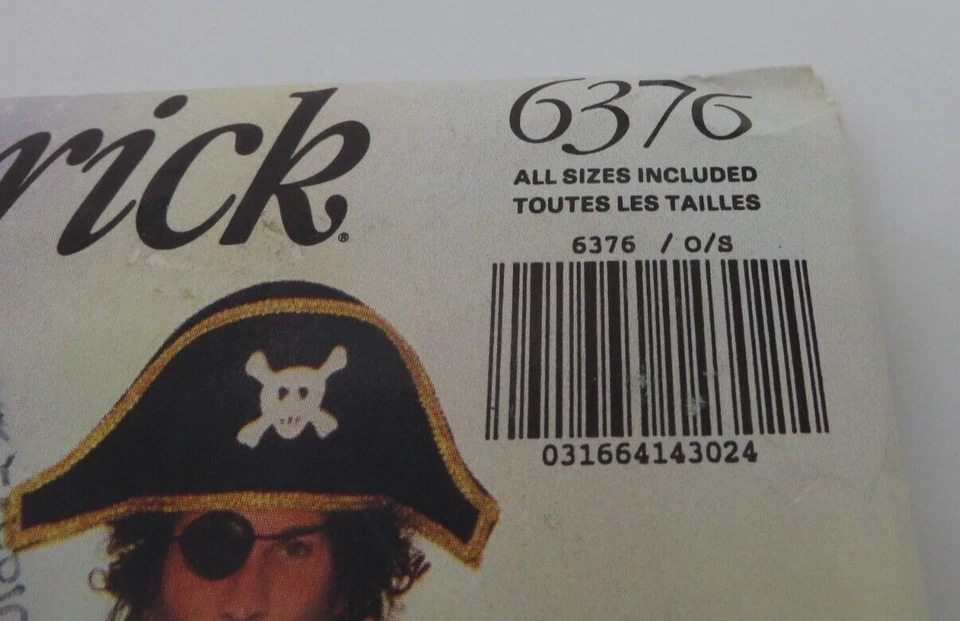 Butterick Pirate Fairy Costume Pattern 6376 Adult One Size XS-XL Uncut Cosplay - - Image 2 of 4