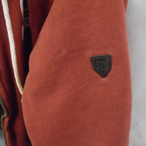 Smith & Jones Men's Fleece Lined Zip Through Hoody Burgundy - Size Large - Picture 8 of 13