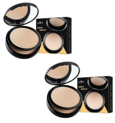 2 x odbo Love Sweet Two Way Powder OD634 #C1 13 g fine powder, high coverage