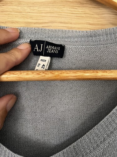 gilet Armani Jeans bleu pailleté 42 - Foto 3 di 6