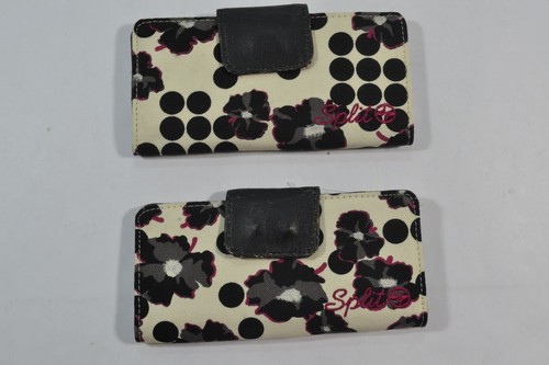 Split STOPPER Black Grey Cream Distressed Snap Closure (D) Cartera de chequera - Imagen 6 de 11