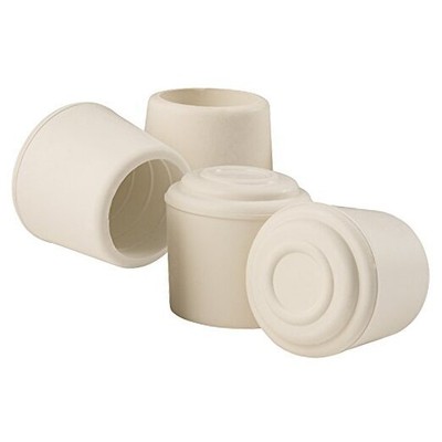  7/8 Inch Rubber Folding Metal Chair Leg Cap Replacement White, 4 Pieces 
