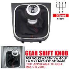 Mt 5 Speed Black For Vw Golf 2003-2013 Eos Jetta Gear Shift Knob Shifter Boot Mt 5 Speed Black For Vw Golf 2003-2013 Eos Jetta Gear Shift Knob Shifter Boot