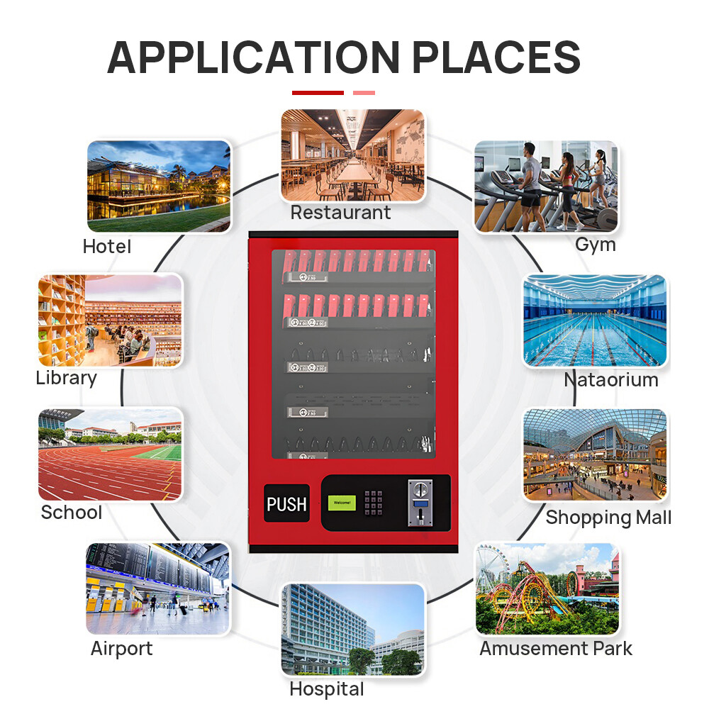 5 Slot Snack Vending Machine for Food/Drink/Snack Wall Mounted Money Making