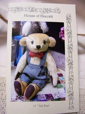 11"  Antique Mohair Teddy Bear PATTERN  "Tad Bear"