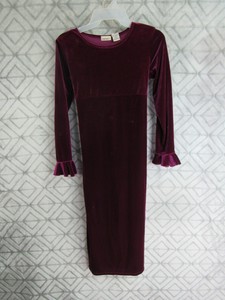 girls purple velvet dress