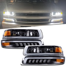 Led Headlights For 2000-2006 Chevy Tahoe Suburban 15002500 Front Projector Lamp