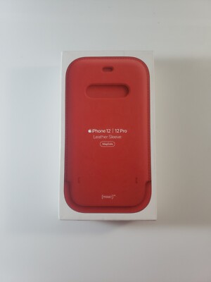 Apple Leather Sleeve Case with MagSafe for Apple iPhone 12/12 Pro - PRODUCT(RED)