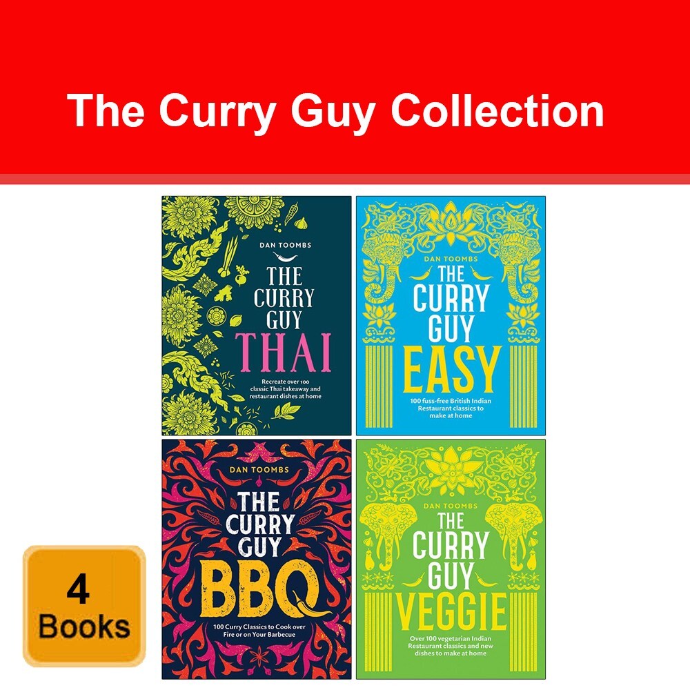 The Curry Guy Collection 4 Books Set By Dan Toombs Curry Guy Thai, BBQ, Veggie