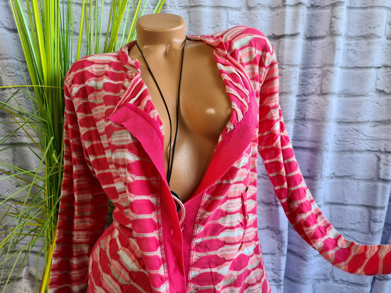 Heine Strick Cardigan Strickjacke Pulli Gr. 34 bis 44 schönes Muster (707) NEU
