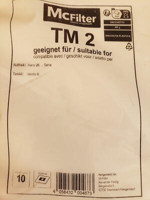 2 Packungen Set 20 Stück Staubsaugerbeutel TM 2 McFilter