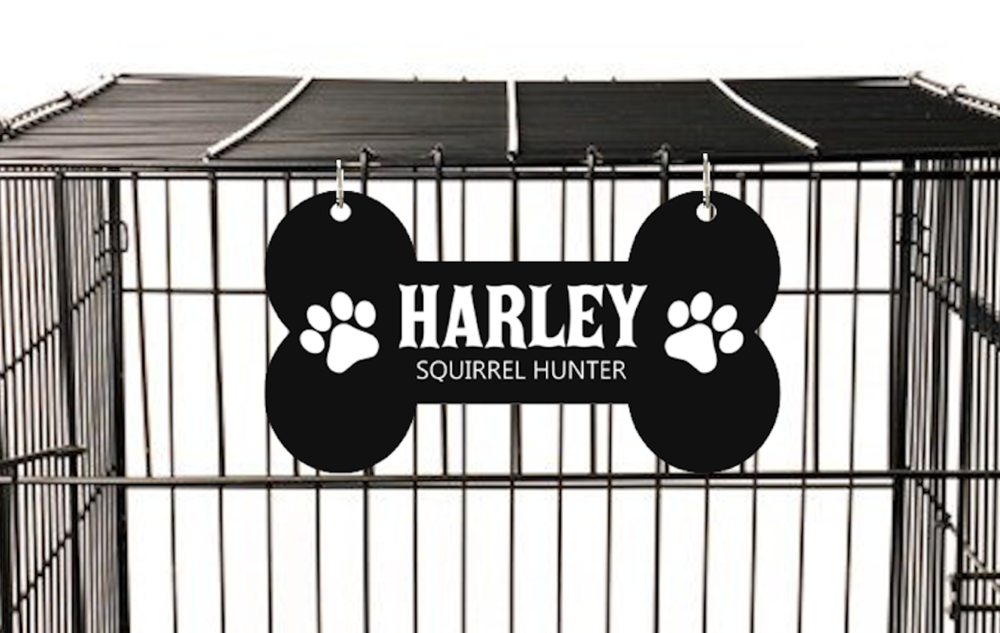 PERSONALIZED DOG NAME PLATE SIGN, KENNEL NAME PLAQUE, CUSTOM BONE PET NAME TAG