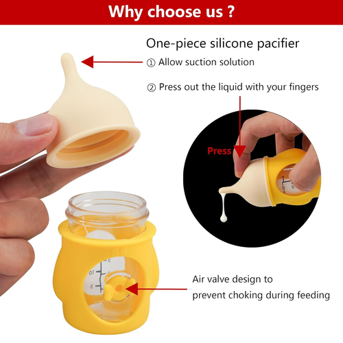 Puppy Bottles for Nursing,Kitten Bottles for Nursing,Pet Feeding Bottle,(Yell...