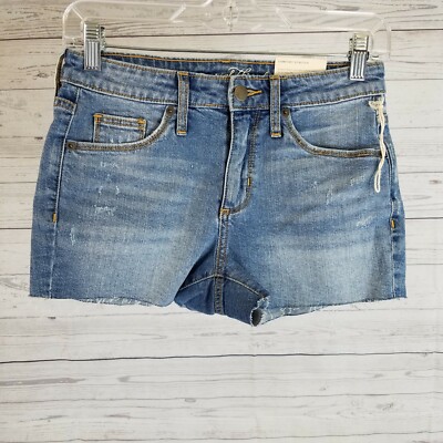 Universal Threads Womens Denim Shorts Sz 0 Blue High Rise Shortie Shorts