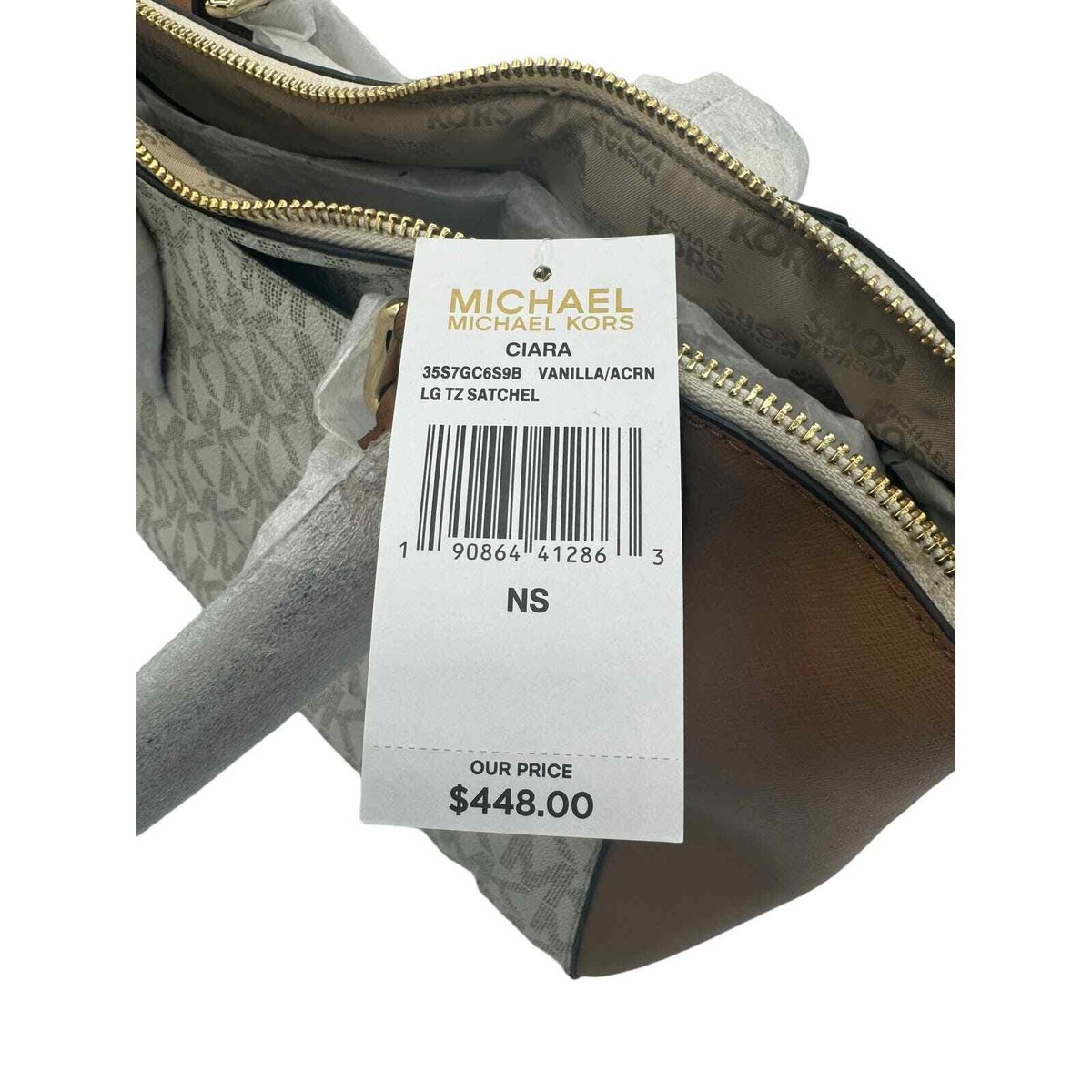 クック NWT - Michael Kors Ciara LG Tz Satchel Leather Vanilla | eBay