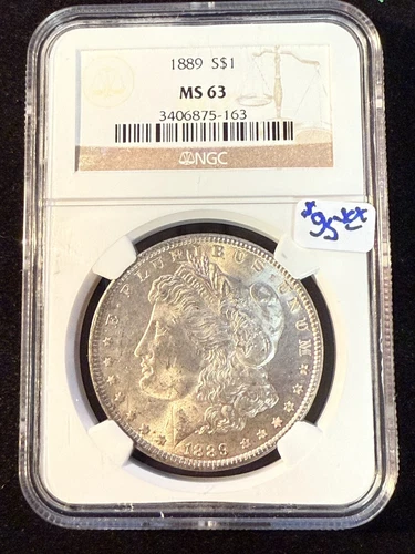 1889 MORGAN DOLLAR NGC MS 63