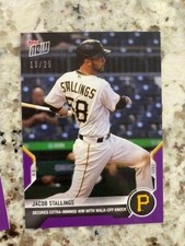 2021 TOPPS NOW PURPLE PARALLEL CARD 13/25 PITTSBURGH PIRATES JACOB STALLINGS 316