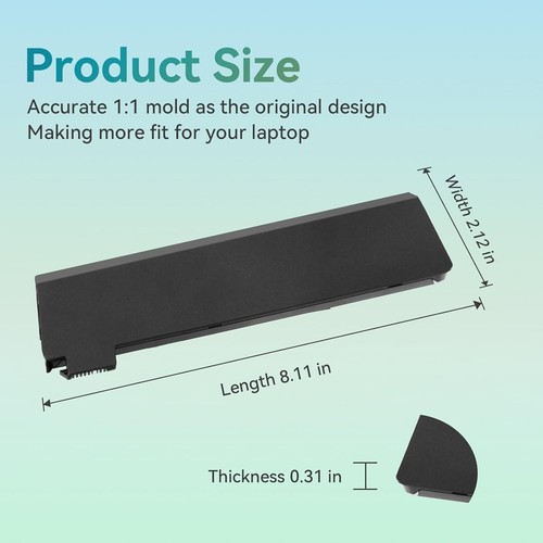 68/68+ Laptop Battery for Lenovo ThinkPad X240 X250 X260 X270 T440 T450 T460 UK - Afbeelding 6 van 7